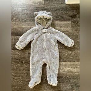 Carter’s baby outdoor jumpsuit fuzzy winter coat gray 9 months